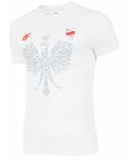 T-shirt - koszulka męska [S4L16-TSMF909R] Replika koszulki treningowej męskiej Rio 2016 TSMF909R - biały - - 4f.com.pl